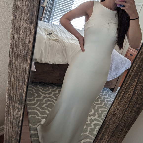 Lulu's white bridal maxi dress - Picture 1 of 5